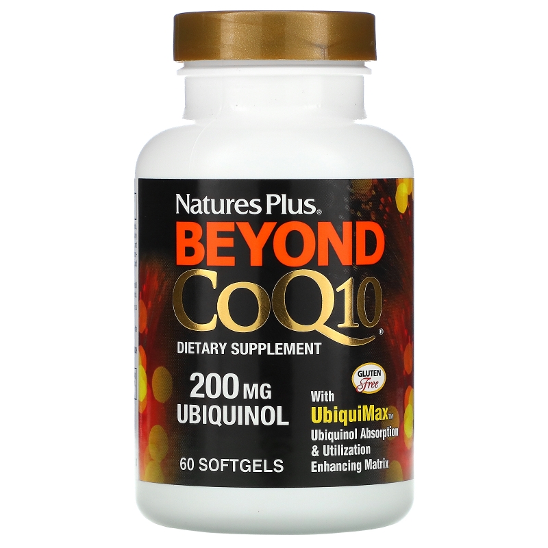 Nature's Plus, Beyond CoQ10, убихинол, 200 мг, 60 мягких таблеток