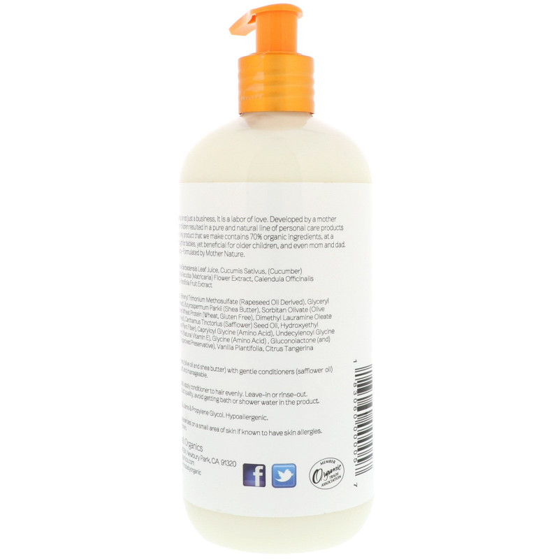Nature's Baby Organics Conditioner & Detangler Vanilla Tangerine 16 fl oz (473 ml)