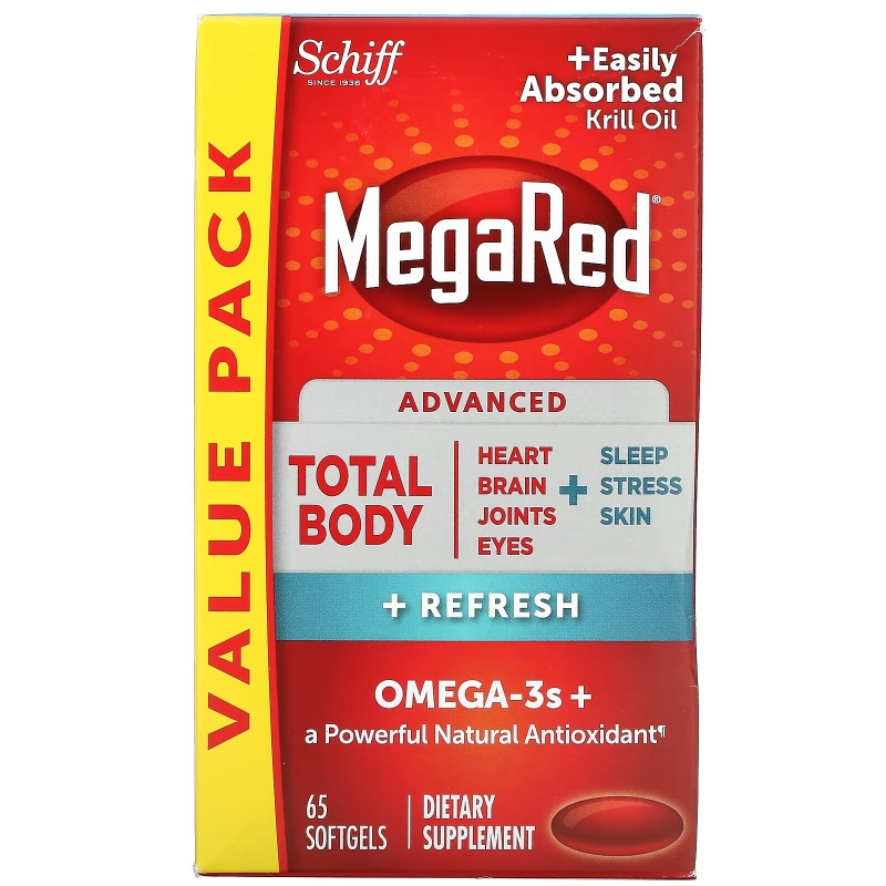 Schiff, MegaRed, Advanced Total Body + Refresh, 65 Softgels