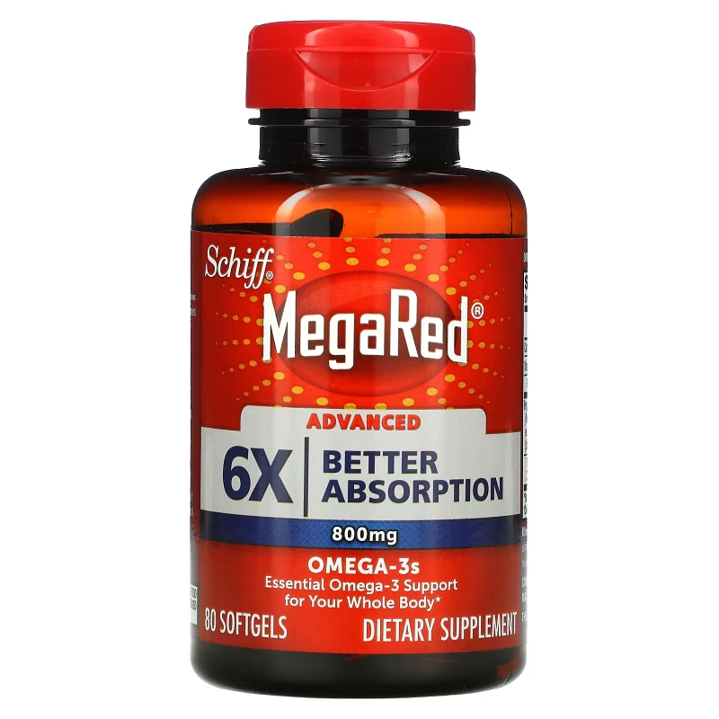 Schiff, MegaRed, Advanced, 800 mg, 80 Softgels
