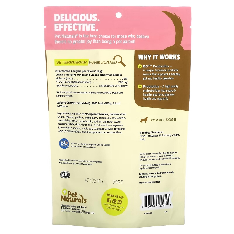 Pet Naturals, Daily Probiotic, For Dogs , 160 Chews, 8.46 oz (240 g)