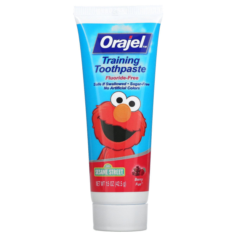 Orajel, Sesame Street Training Toothpaste, Flouride-Free, Berry Fun, 1.5 oz (42.5 g)