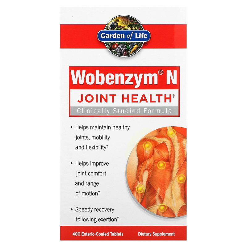 Wobenzym Вобэнзим N Здоровая воспалительная реакция и поддержка суставов 400 таблеток покрытых кишечнорастворимой оболочкой