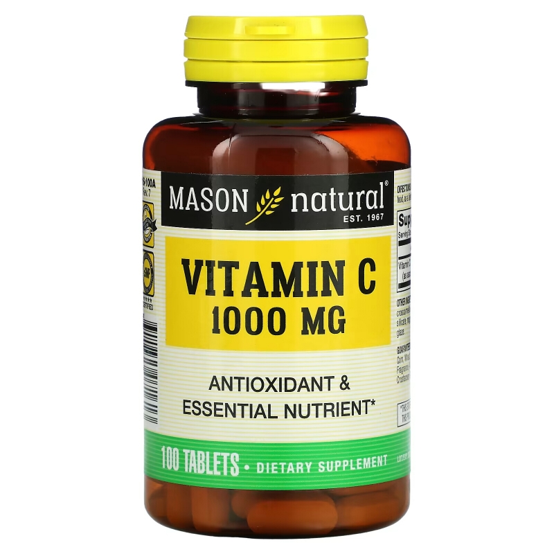 Mason Natural, Чистый витамин С, 1000 мг, 100 таблеток