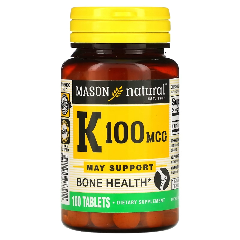 Mason Natural Vitamin K 100 mcg 100 Tablets