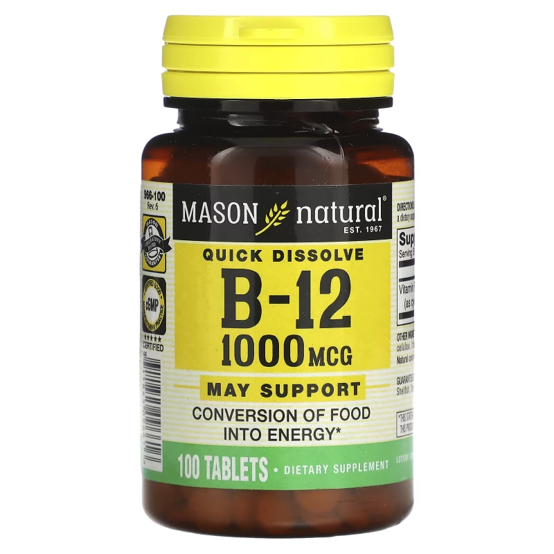 Mason Natural Витамин B-12 1000 мкг 100 таблеток