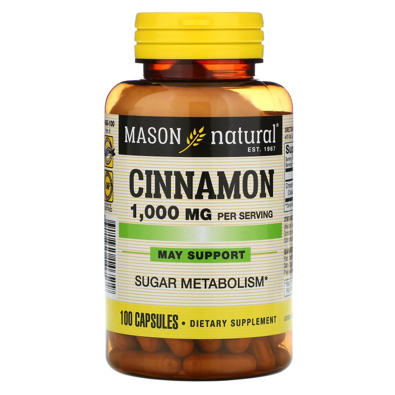Mason Natural Cinnamon 1000 mg 100 Capsules