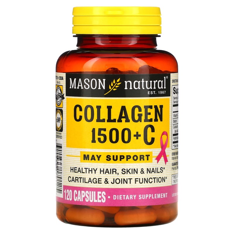 Mason Natural Collagen Plus Biotin & Vitamin C 1500 120 Capsules