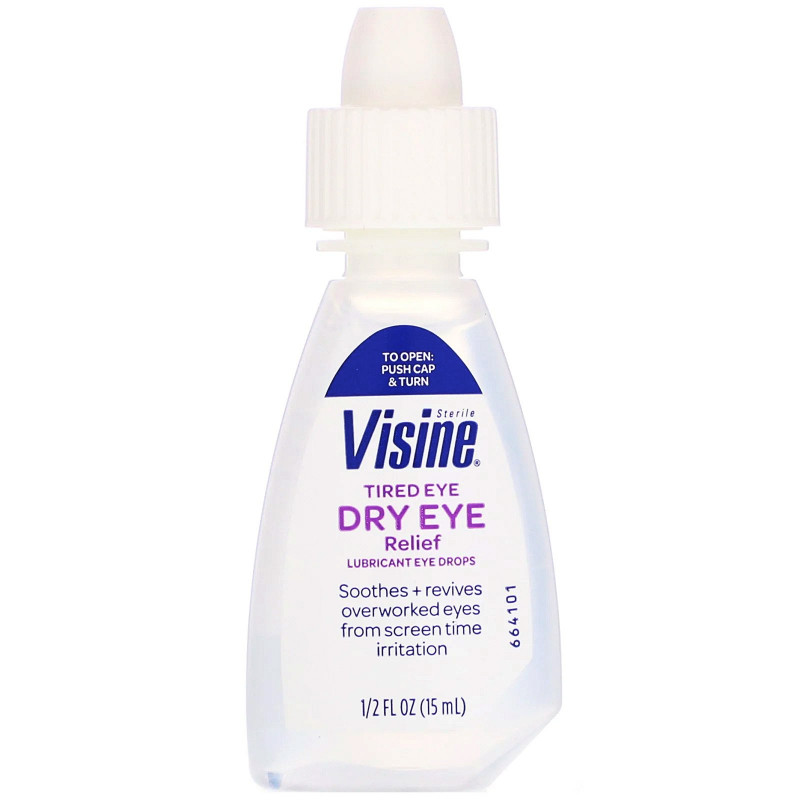 Visine, Sterile, Tired Eye Dry Eye Relief, 1/2 fl oz (15 ml)