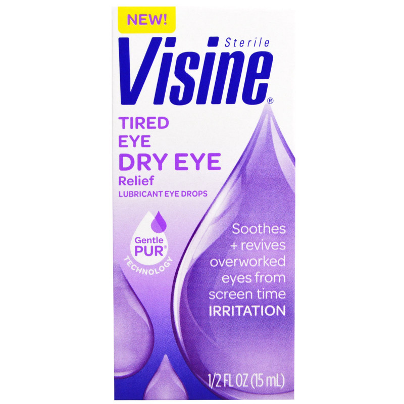 Visine, Sterile, Tired Eye Dry Eye Relief, 1/2 fl oz (15 ml)