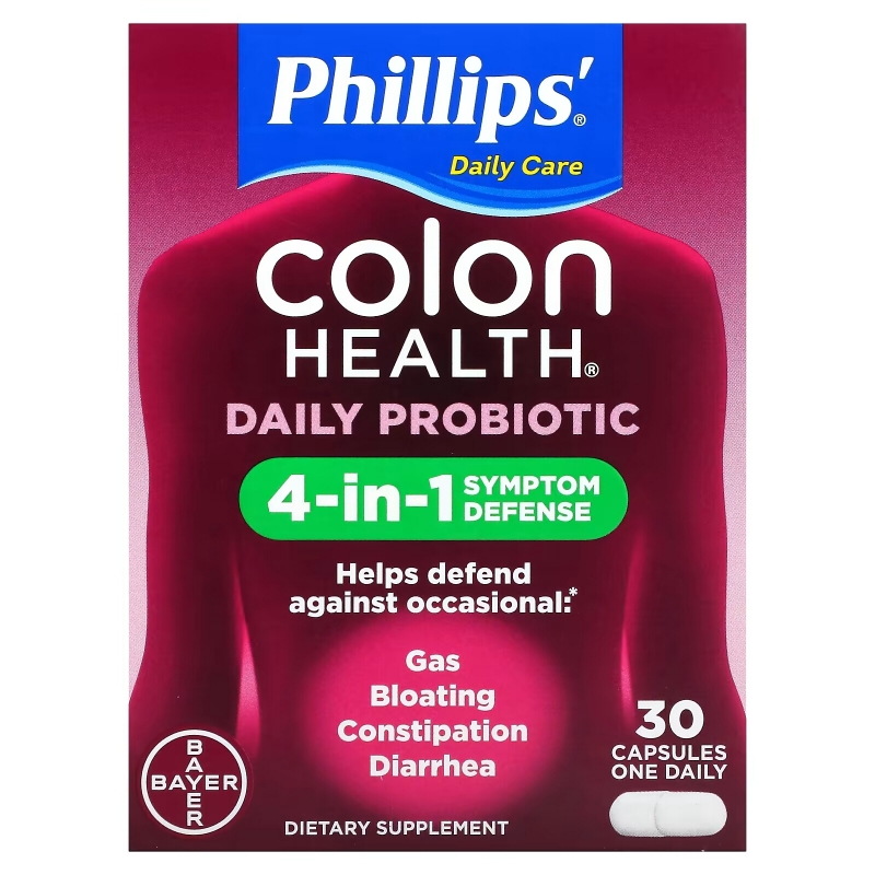 Phillip's Colon Health Daily Probiotic Supplement Probiotic Caps 30 Capsules