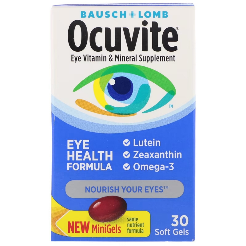 Bausch & Lomb Ocuvite, Формула Здоровья Глаз, 30 Гелевых Капсул
