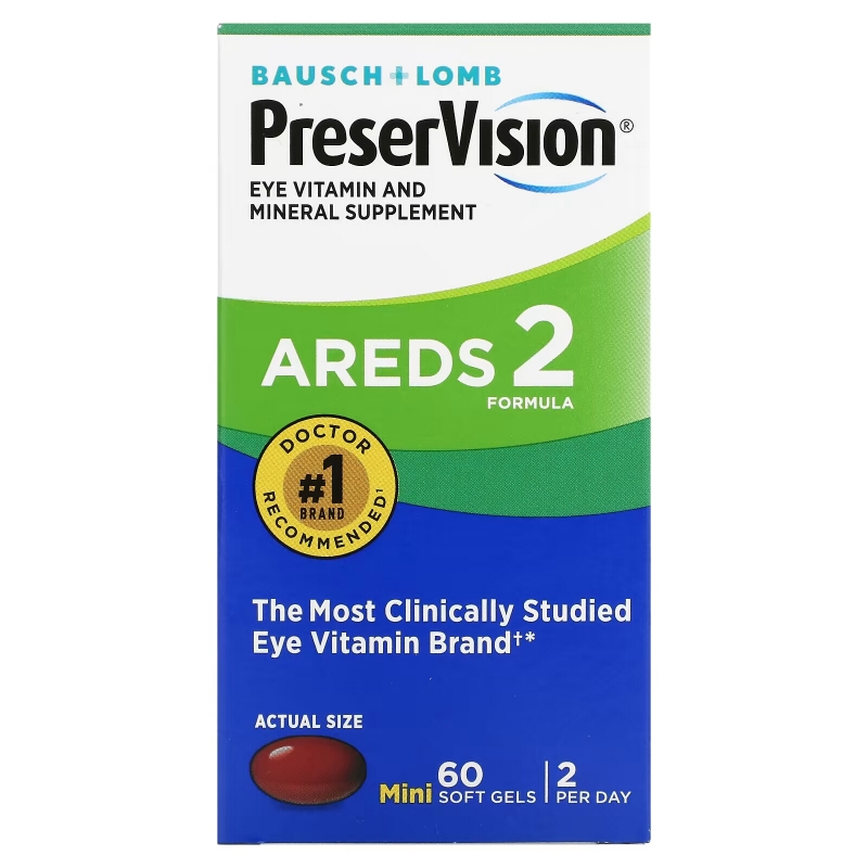 Bausch & Lomb PreserVision, AREDS 2 Formula, 60 Soft Gels