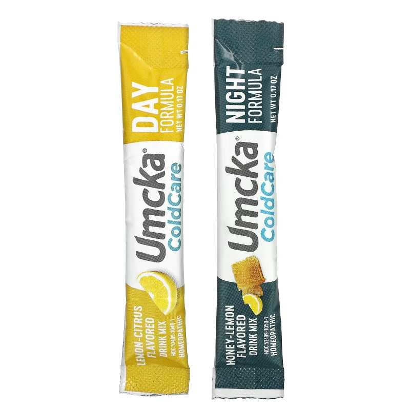 Nature's Way, Umcka, Cold Care, Day + Night, Soothing Hot Drink, Lemon-Citrus, Honey-Lemon, 12 Packets, 0.17 oz Each, (8 Day / 4 Night)