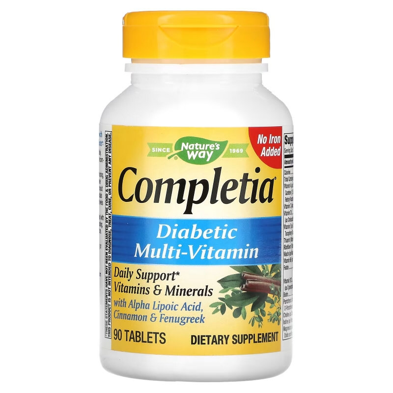 Nature's Way, Completia, Diabetic Multi-Vitamin, 90 Tablets