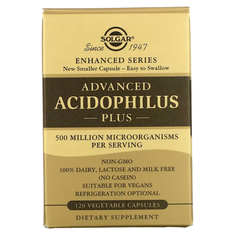 Solgar, Advanced Acidophilus Plus, 120 Vegetable Capsules
