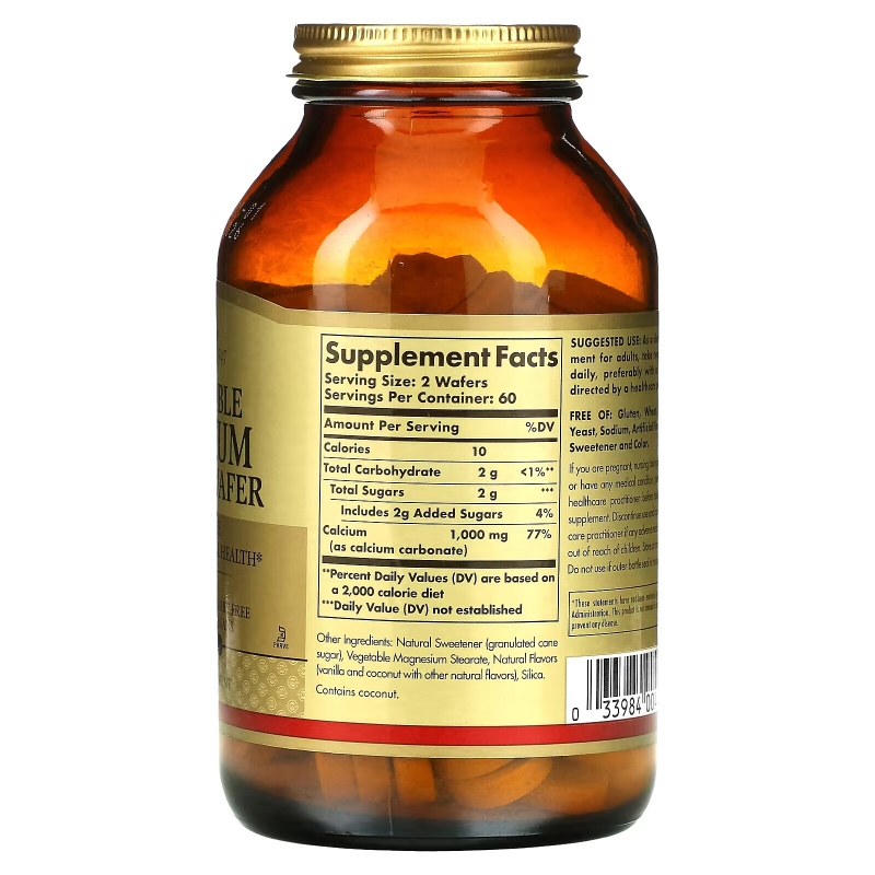 Solgar, Chewable Calcium, 500 mg, 120 Wafers