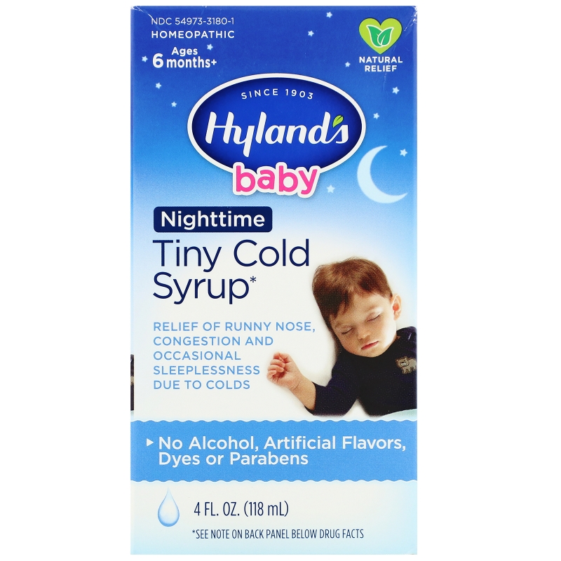 Hyland's Детский сироп от простуды Nighttime Tiny Cold Syrup 4 жидких унции (118 мл)