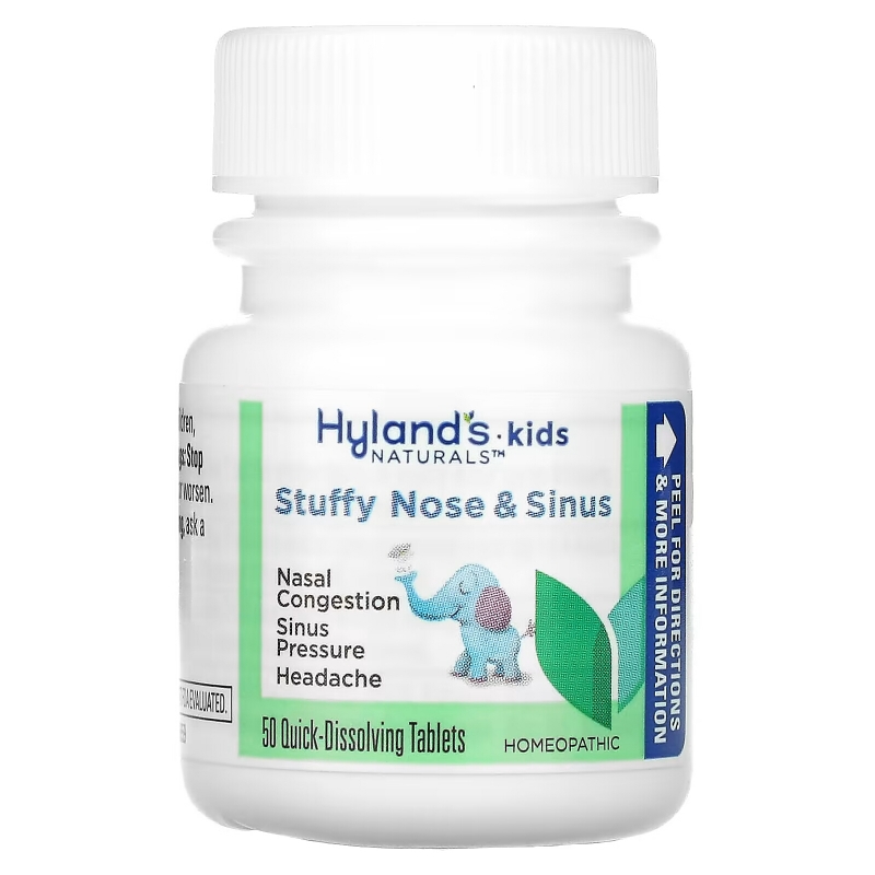 Hyland's,  4 Kids, Stuffy Nose and Sinus, 2-12 Years, 50 Quick-Dissolving Tablets