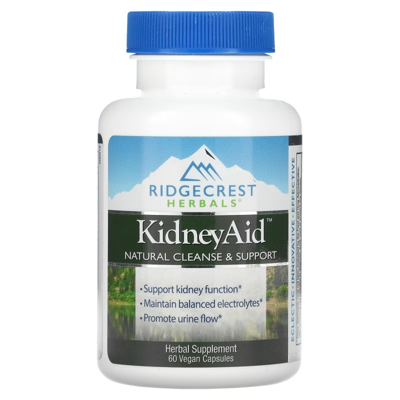 Ridge Crest Herbals Препарат для почек Kidney Aid 60 растительных капсул