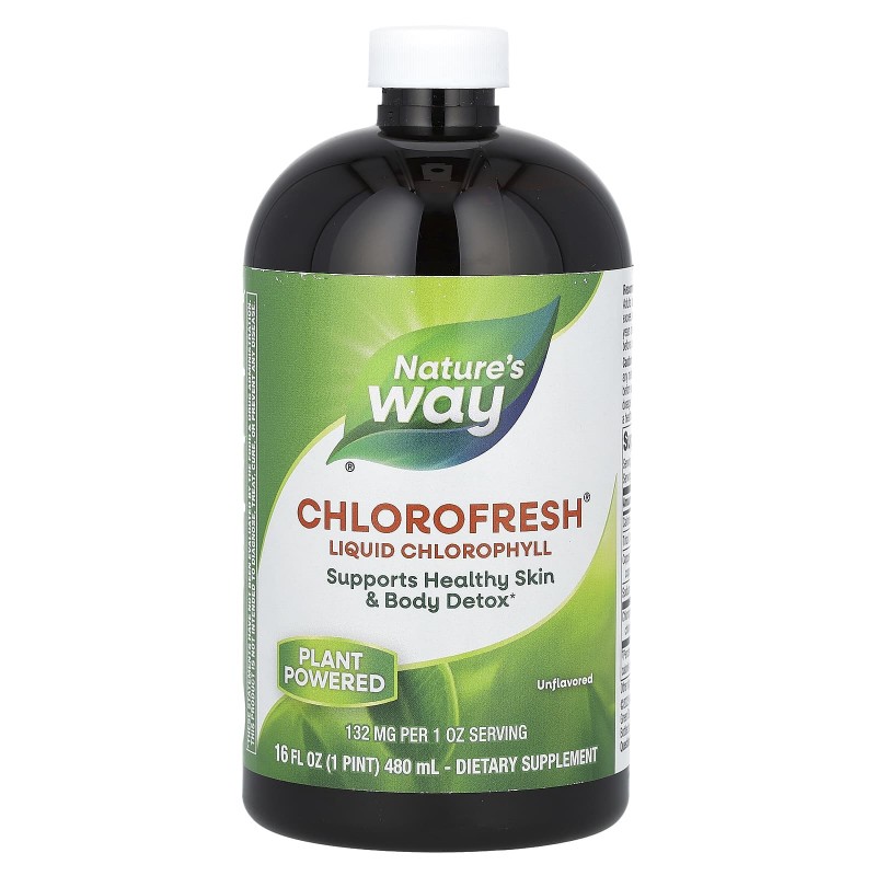Nature's Way Chlorofresh Жидкий хлорофилл c натуральным вкусом 16 жидких унций (473,2 мл)