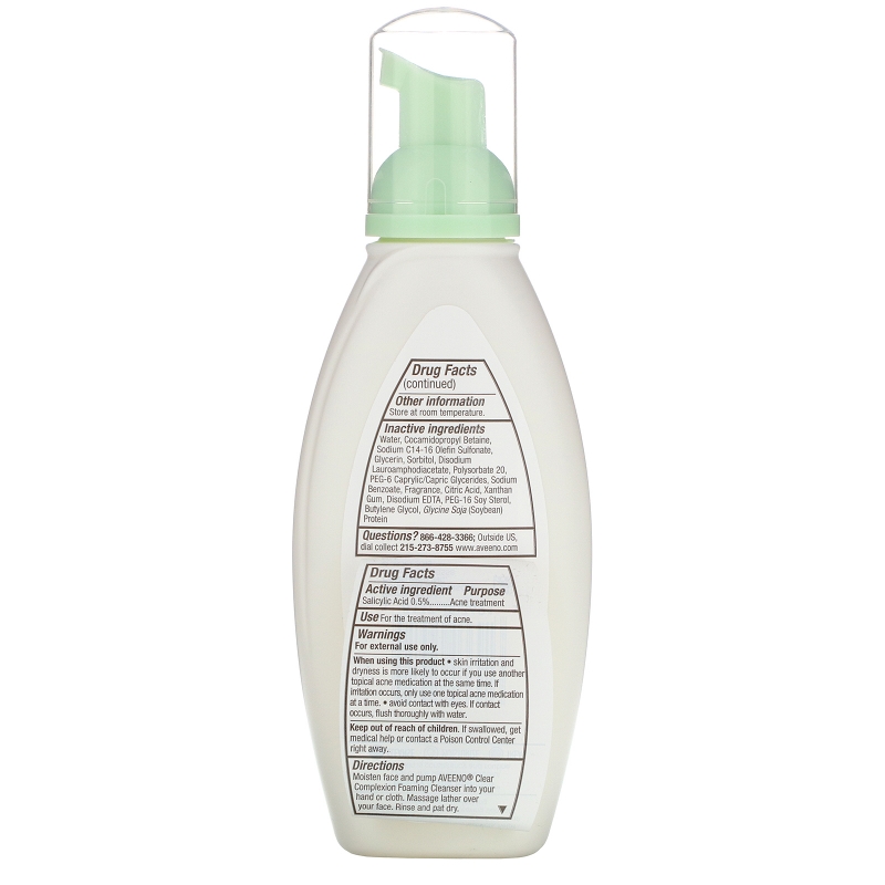 Aveeno Active Naturals Clear Complexion Foaming Cleanser 6 fl oz
