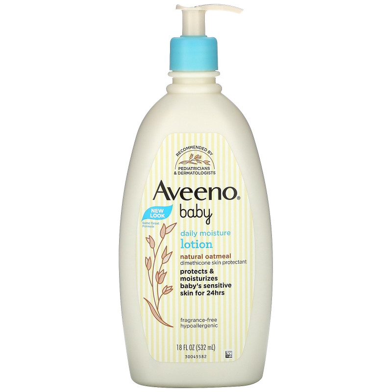Aveeno Для детей ежедневный увлажняющий лосьон, для питания и защиты кожи, гипоаллергенное  без запаха 18 жидких унций (532 мл)