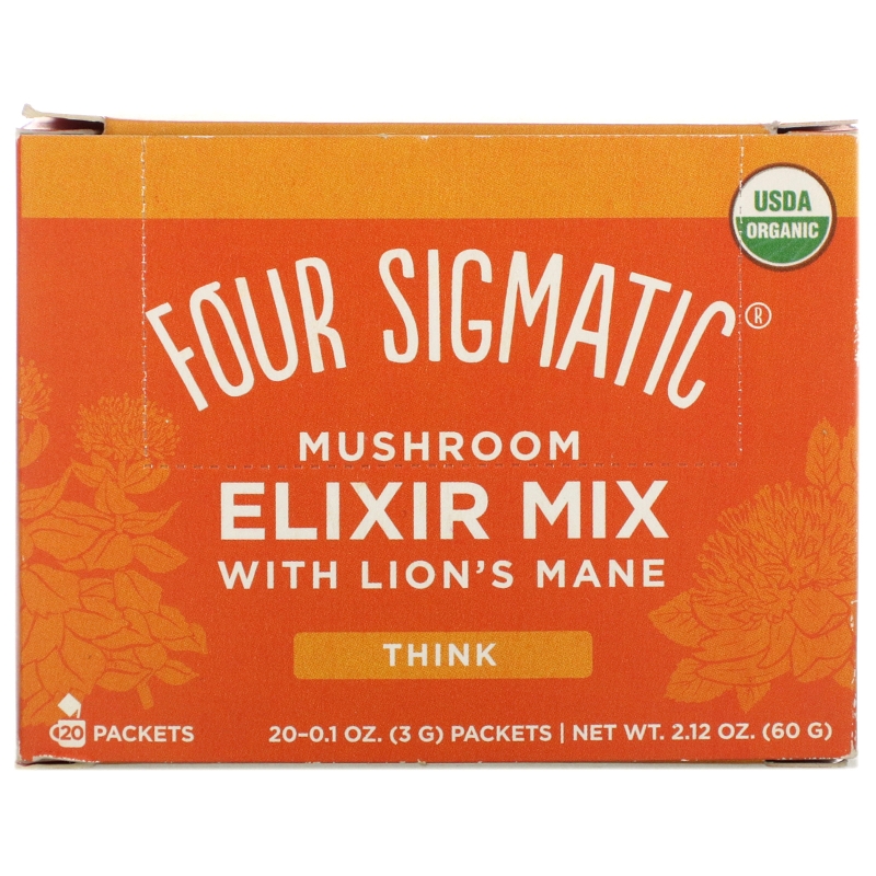 Four Sigma Foods Lion's Mane Superfood Mushroom Drink Mix 20 Packets 0.1 oz (3 g) Each