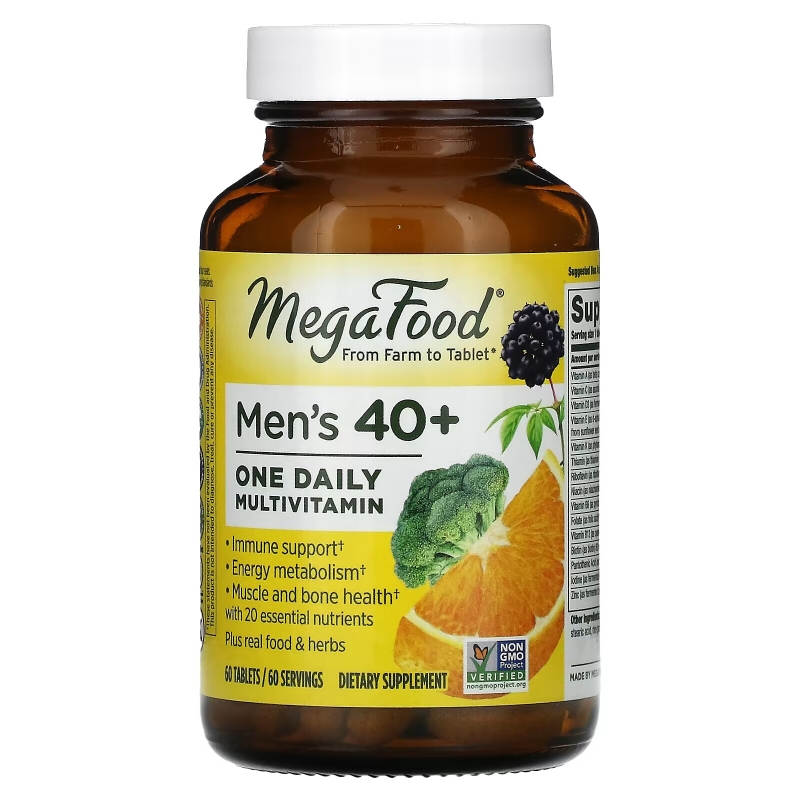 MegaFood, Men Over 40 One Daily, 60 Tablets