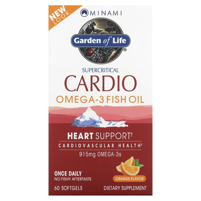 Minami Nutrition CardiO-3 Раз в День Вкус Апельсина 60 гелевых капсул