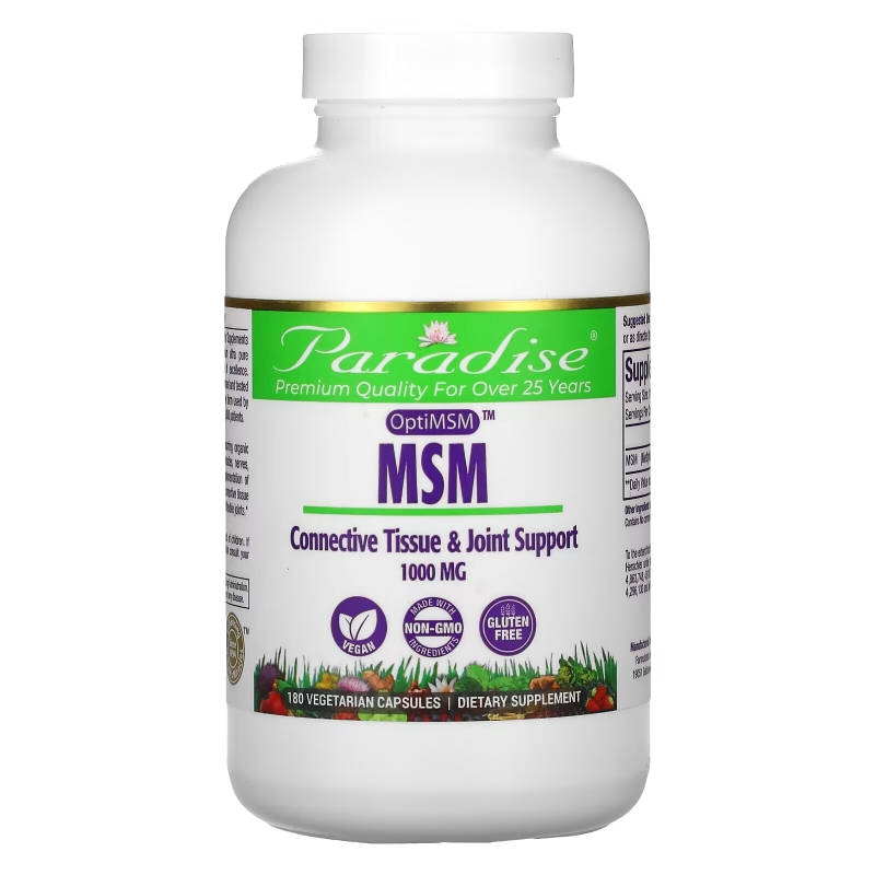 Paradise Herbs МСМ 1000 мг 180 растительных капсул