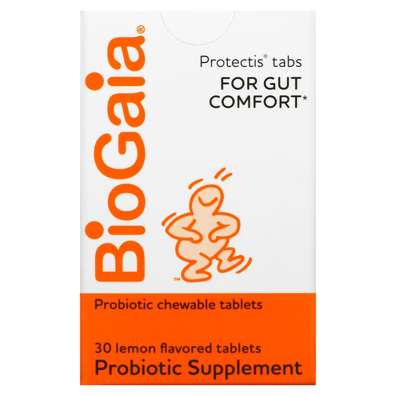 BioGaia, ProTectis, Digestive Health, Probiotic Supplement, 30 Chewable Tablets