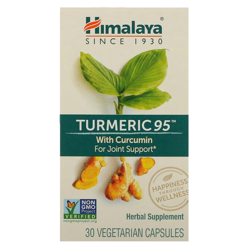 Himalaya, Turmeric 95 with Curcumin for Joint Support, 30 Vegetarian Capsules