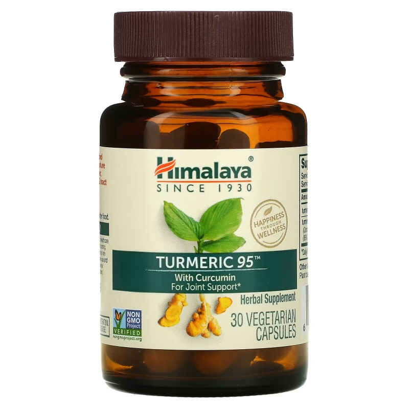 Himalaya, Turmeric 95 with Curcumin for Joint Support, 30 Vegetarian Capsules