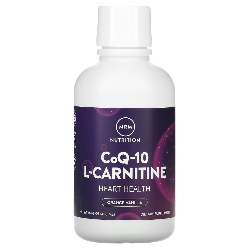 MRM, COQ-10 with L-Carnitine, Orange-Vanilla, 100 mg / 1,000 mg, 16 fl oz (480 ml)