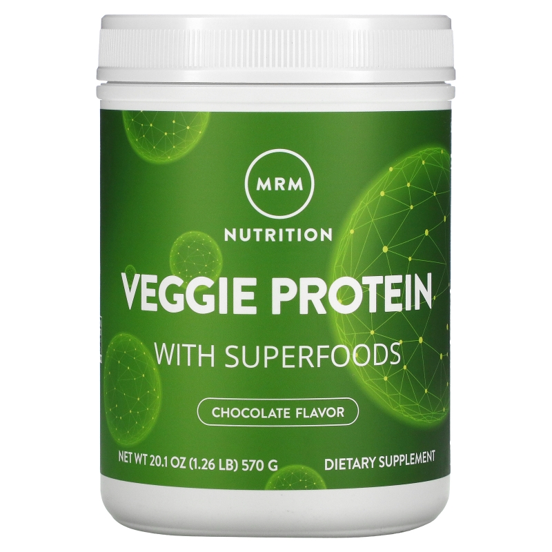 MRM, 100% All Natural Veggie Protein with Superfoods, Chocolate, 20.1 oz (570 g)