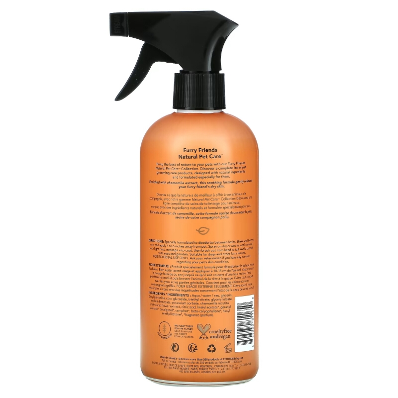 ATTITUDE, Deodorizing Waterless Shampoo, Lavender, 16 fl oz (473 ml)