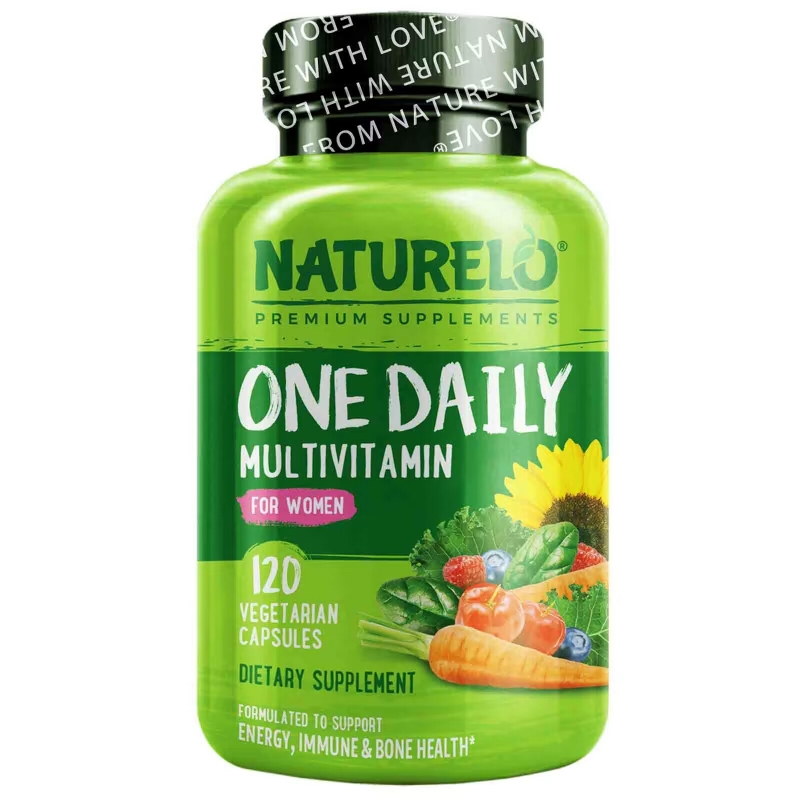 NATURELO Premium Supplements, One Daily Multivitamin for Women, 120 Vegetarian Capsules