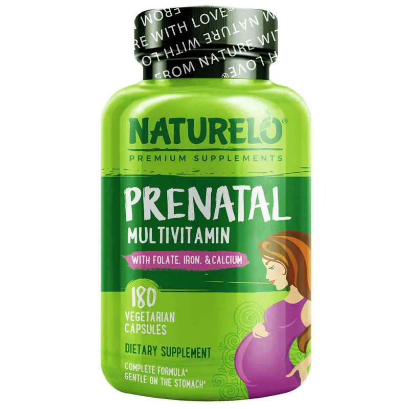 NATURELO Premium Supplements, Prenatal Multivitamin, 180 Vegetarian Capsules