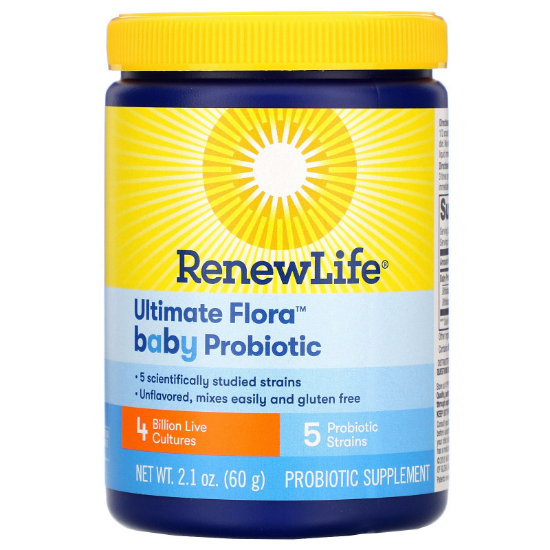 Renew Life Пробиотики FloraBaby для малышей 2.1 унции (60 г)