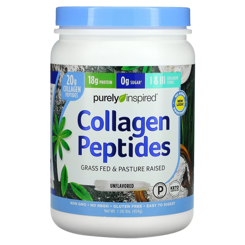 Purely Inspired, Collagen Peptides, Unflavored, 1.00 lb (454 g)
