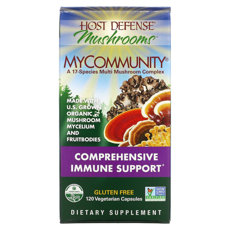 Fungi Perfecti Иммунная защита MyCommunity 120 растительных капсул