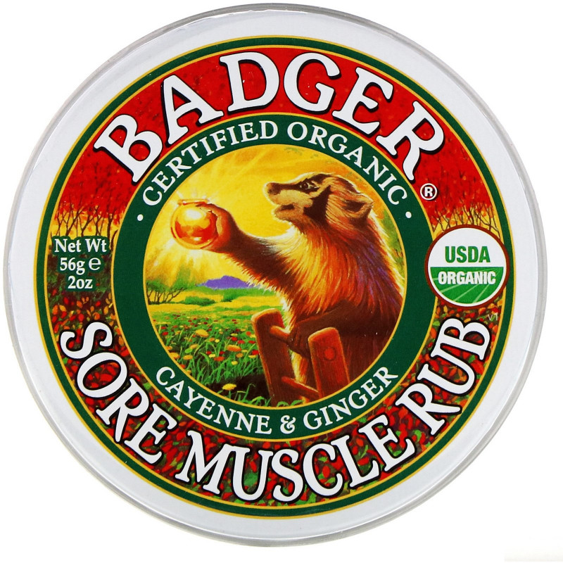 Badger Company Sore Muscle Rub Cayenne & Ginger 2 oz (56 g)