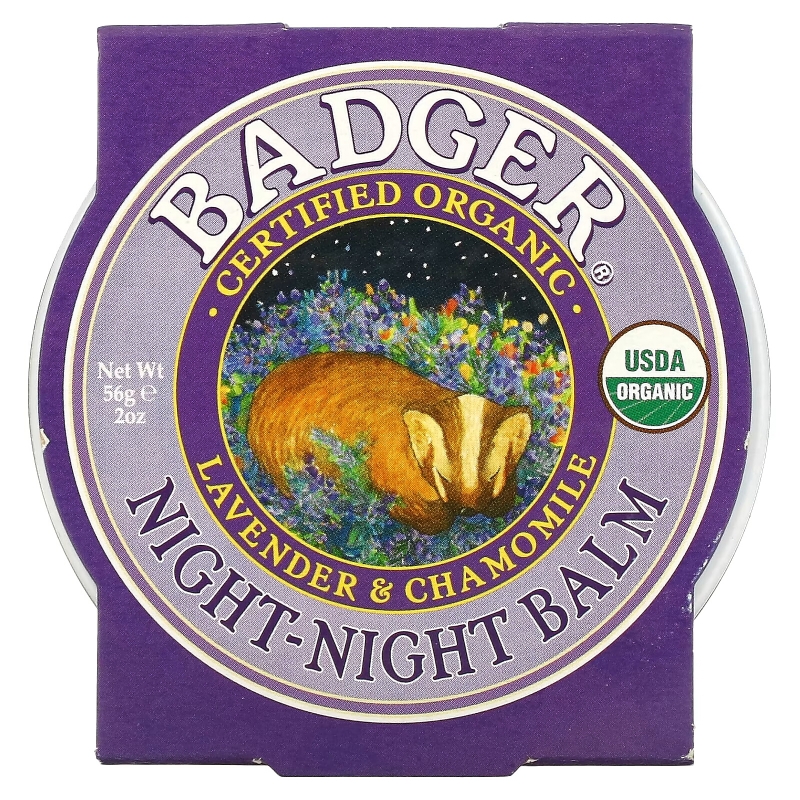 Badger Company Бальзам Night-Night, для спокойного сна, 2 унции (56 г)