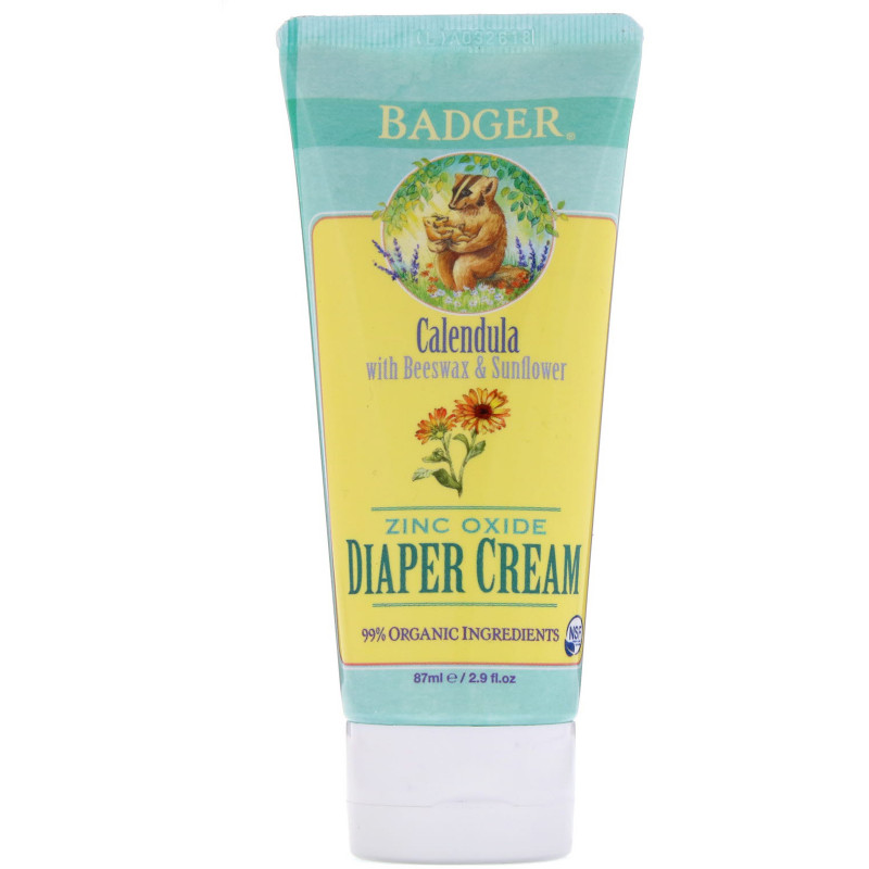Badger Company Diaper Cream Calendula w/ Beeswax and Sunflower 2.9oz.