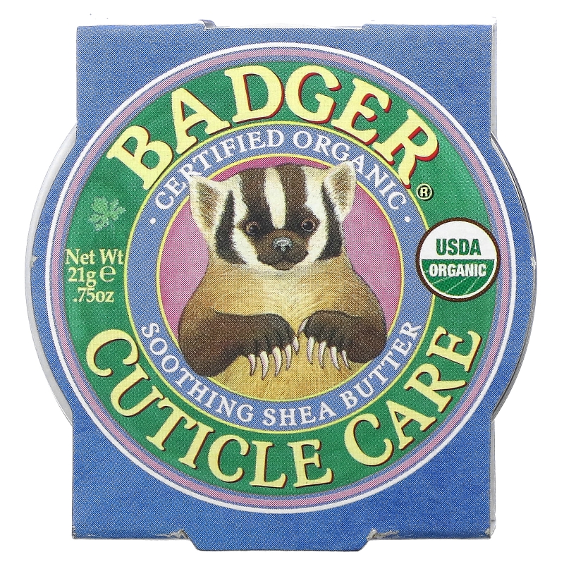 Badger Company Органический уход за кутикулой, Успокаивающее масло ши, для питания и увлажнения кожи рук, 0,75 унции (21 г)