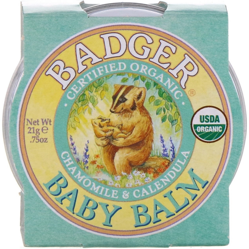 Badger Company Детский бальзам ромашка и календула, успокаивает и восстанавливает кожу, 0,75 унции (21 г)