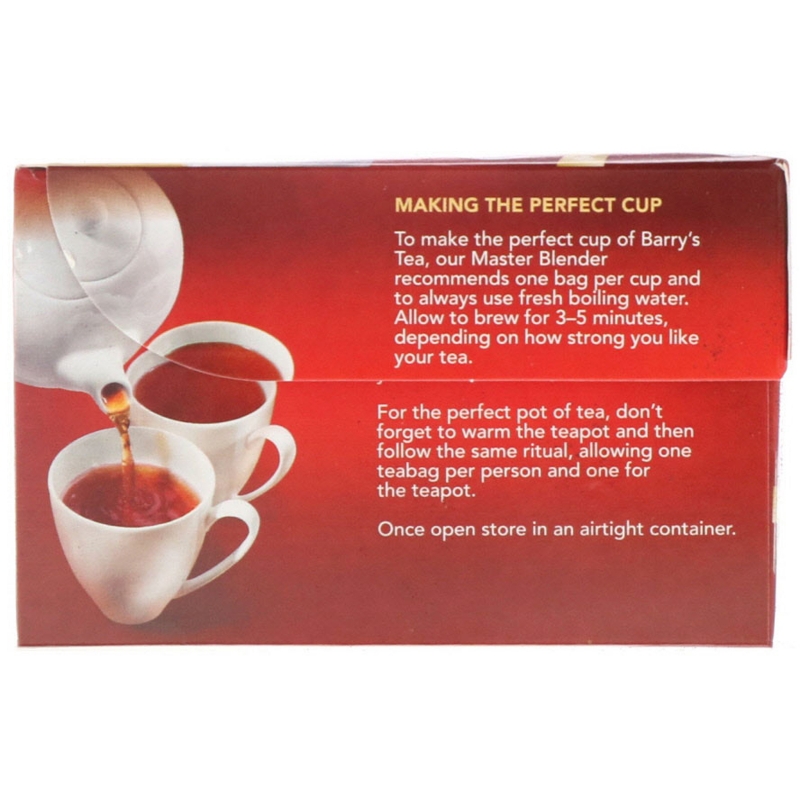 Barry's Tea,Смесь Черных чаев в пакетике Золотая смесь, освежает и тонизирует, 40 чайных пакетиков