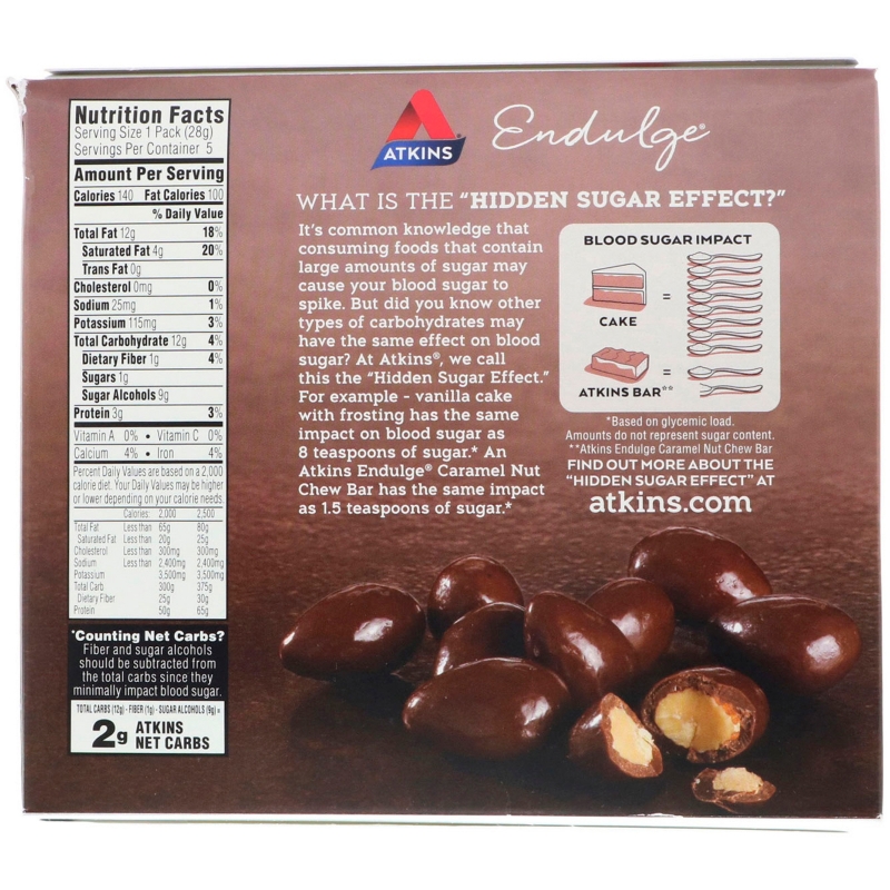 Atkins "Удовольствие"  миндаль в шоколаде 5 пакетиков 1 унция (28 г) каждый