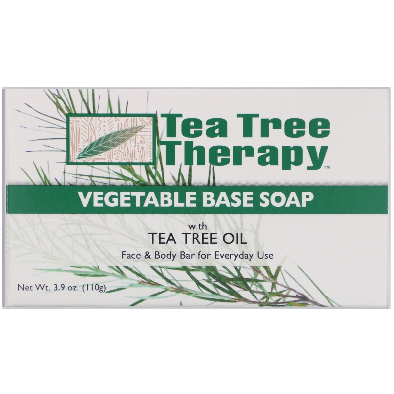Tea Tree Therapy Vegetable Base Soap with Tea Tree Oil Bar 3.9 oz (110 g)